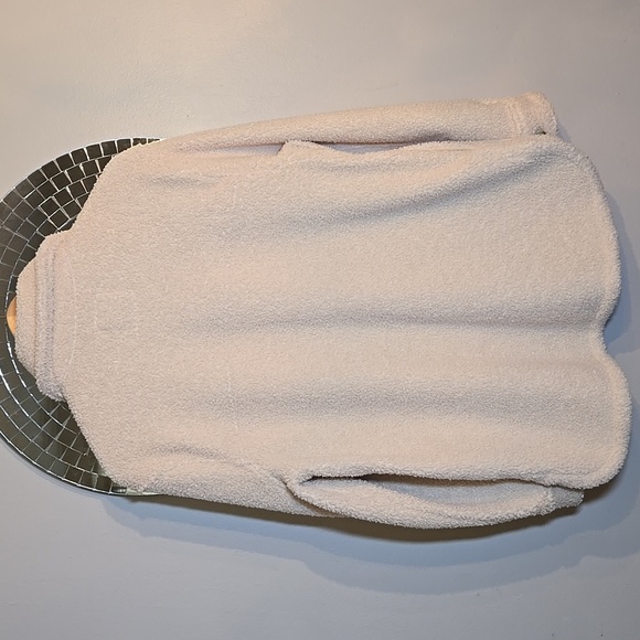 Abercrombie & Fitch Sherpa Teddy Cream Button Pocket Shacket Jacket New Out Tag - Picture 9 of 16